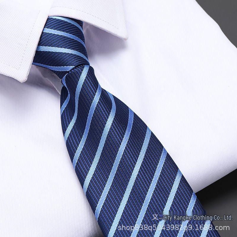 Men's 8cm Zipper Tie: Red, Blue, Black - Korean Style for Weddings and Business