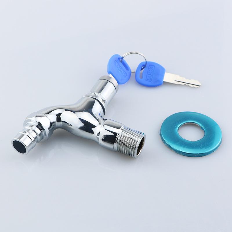 

G1/2 противоугонный кран для воды с замком-ключом, латунный корпус, одно отверстие, переключатель ключа, краны для кухни, сада на открытом воздухе