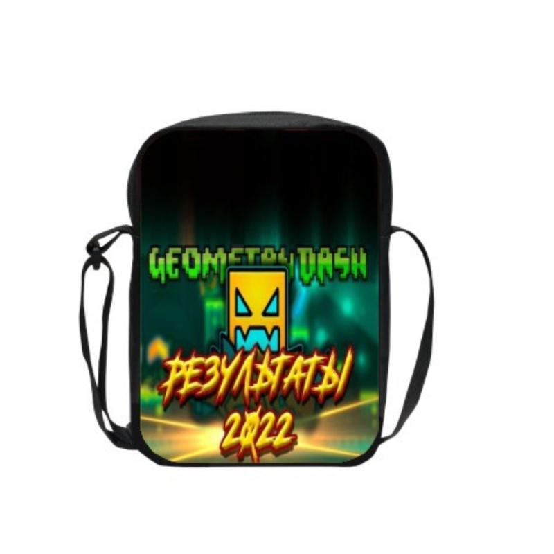 16-inch Children's Backpack Set Geometric Dash Durable Shockproof And Lightweight