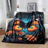 1pc Butterfly Printing Lightweight Flannel Blanket, Comfortable and Warm Blanket, for Camping Sofa Bed and Couch Office, Suitable for Gift Bl