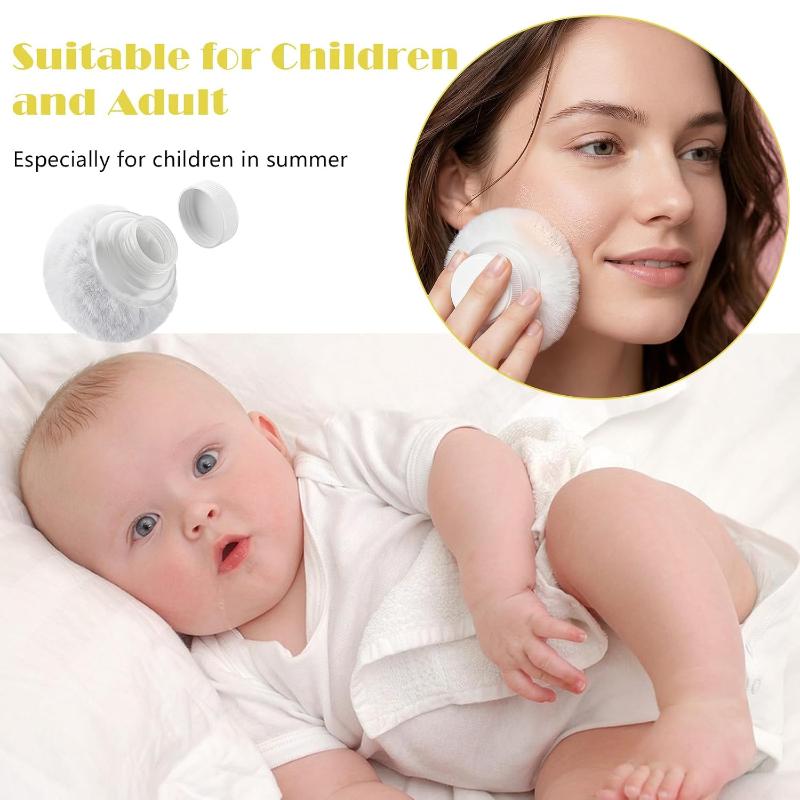 2-in-1 Baby-Talkumpuder-Puff mit Aufbewahrungsbox Weicher Kosmetikschwamm zum Auftragen von Make-up & für die Babypflege