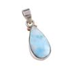 Natural Republic Larimar Edelstein 925 Massiv Sterlingsilber Anhänger 1,25'' i8L65