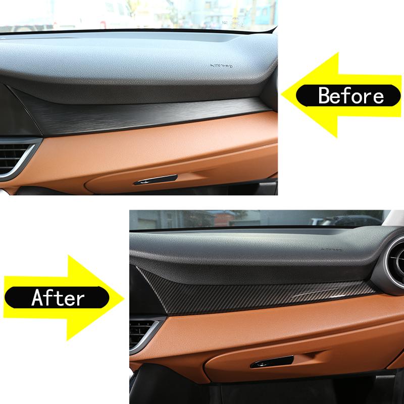 For Alfa Romeo Giulia 2017 2018 2019 2020 Car Styling Center Console Dashboard Panel Decoration Cover Trim Interior Accessories