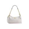 Teri 25 Messenger Bag with Removable Brand Logo Strap Made of Synthetic Leather Medium Size Women's Style Chalk White
