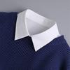 Men Business Shirt Fake Collar Solid Detachable Formal Dress Collar Spring Simple Turtleneck For Inner Clothing 40*35Cm