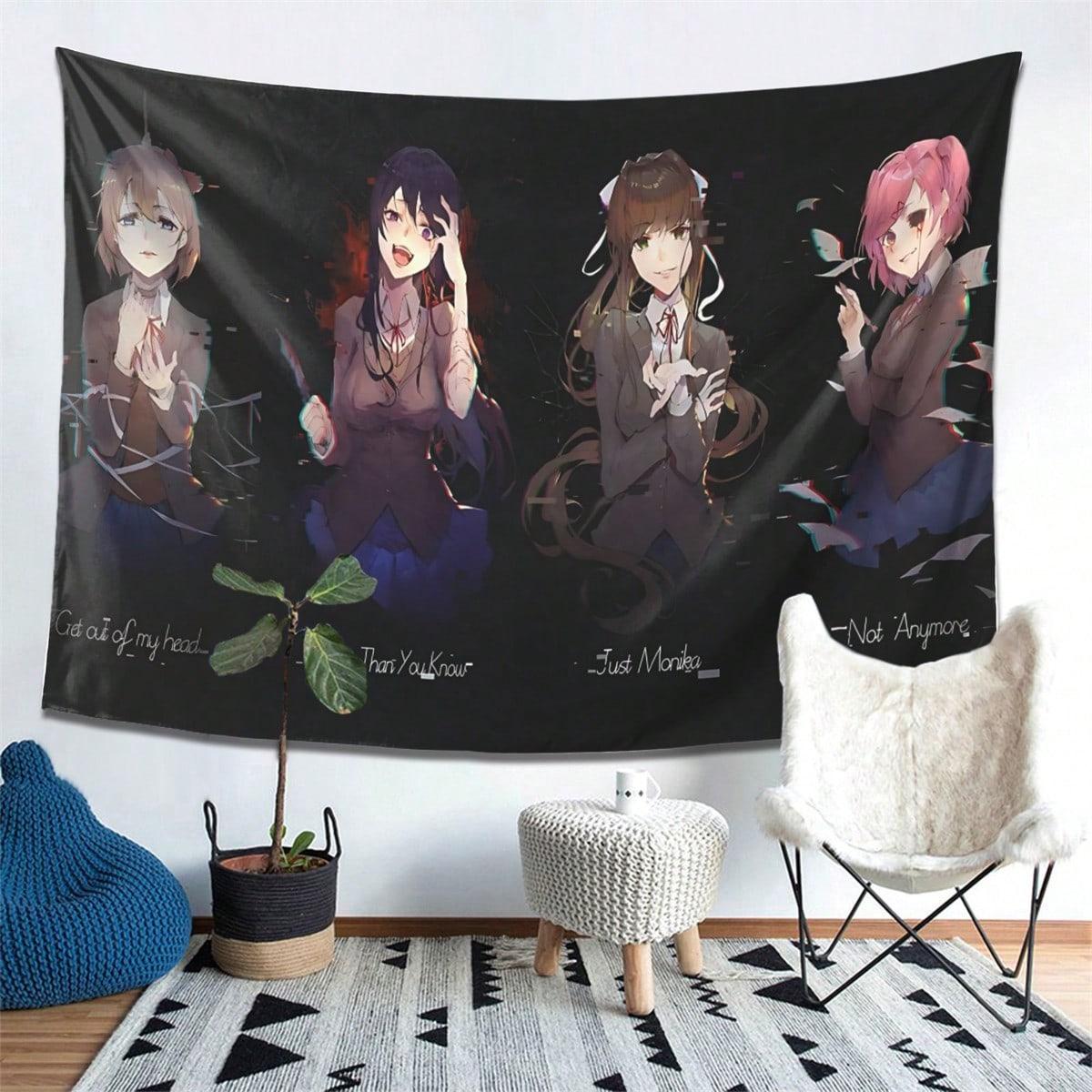 Jmg Household Supplies Unisex 1Pc Doki Doki Literature Club Tapestry, Vertical Hanging Wall Decor, Vibrant Print Soft Fabric, Perfect For Game Room Dorm Music