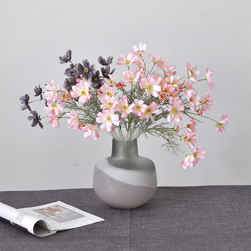 60CM Velvet Sanger Flower Artificial Persian Chrysanthemum Silk Flower Home Living Room Decoration Ornament