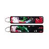 Manga Anime Embroidery Key Fobs Key Tags Keychains for Motorcycles Cars Keyring Cosplay Accessories Bag Decoration Gifts