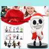 Conjunto de Figuras Encantadoras de Jack Skellington Apresentando Bonecos de Personagens de O Estranho Mundo de Jack Para Crianças e Colecionadores