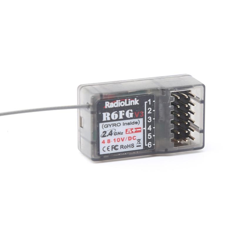 Radiolink R6FG R6F V3 2.4GHz 6 CH FHSS Receiver High Voltage Gyro Integrated for RC4GS RC3S RC4G