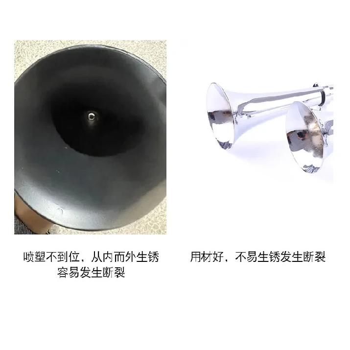 Useful 1M Stainless Steel Electric Air Horn 12V 24V, Super Loud Horn for Truck Car Modification