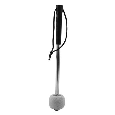 Classy-4Pcs Bass Drum Mallet Felt Head Percussion Mallets Timpani Sticks With Stainless Steel Handle,White