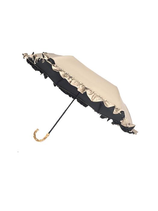 JINYSTAR 50 Frill Slim Blackout Coating 3-Tier Umbrella OUJSU60052 ivory