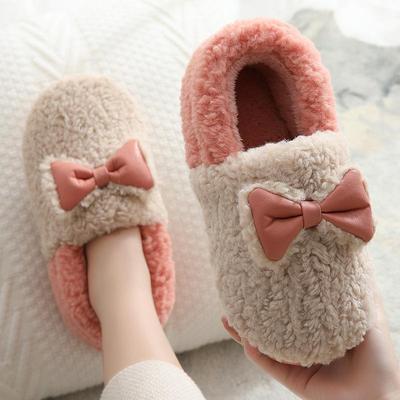 Pantufas de algodão inverno com tudo incluído antiderrapante quente pelúcia saco com piso casa casa mulheres inverno algodão pantufas casal homens