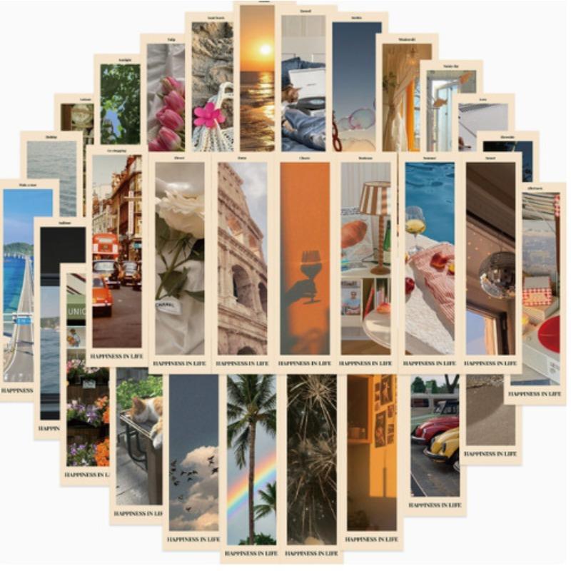 30 teile/satz Ins Landschaft Charakter Lesezeichen Kreative Handbuch DIY Abstrakte Papier Karten für Studenten Lehrer Tag Geschenk