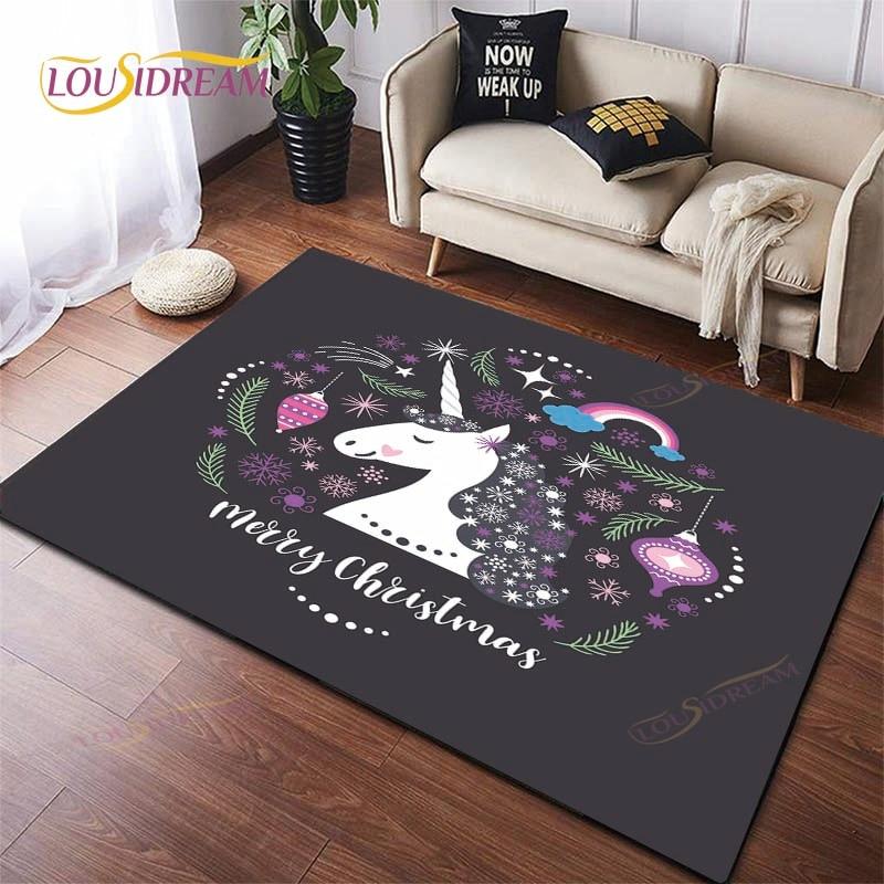 Cartoon Cute Unicorn Home Decor Bathroom  Soft Rugs Carpets for Living Room Rug for Kitchen on The Floor Mat Bedroom Mat
