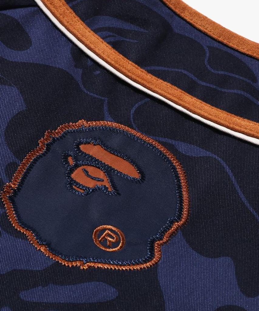 Beipeu Solid Camo Multi Logo Baseball Ss Shirt (M) Navy