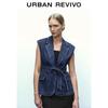 Women's Retro Washed Denim Vest Jacket
