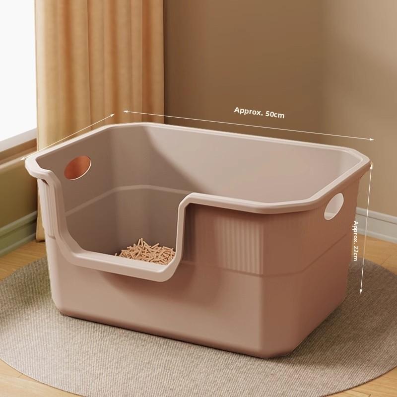 

Extra Large Open-Top Litter Box Anti-Spla Giant Size Toilet for s Pet Supplies Sand Pan Special Large Size