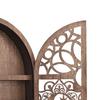 Sun Moon Wall Hanging Crystal Holder Multi Use Wooden Wall Crystal Display Shelf for Collectibles Nail Polish Essential Oils