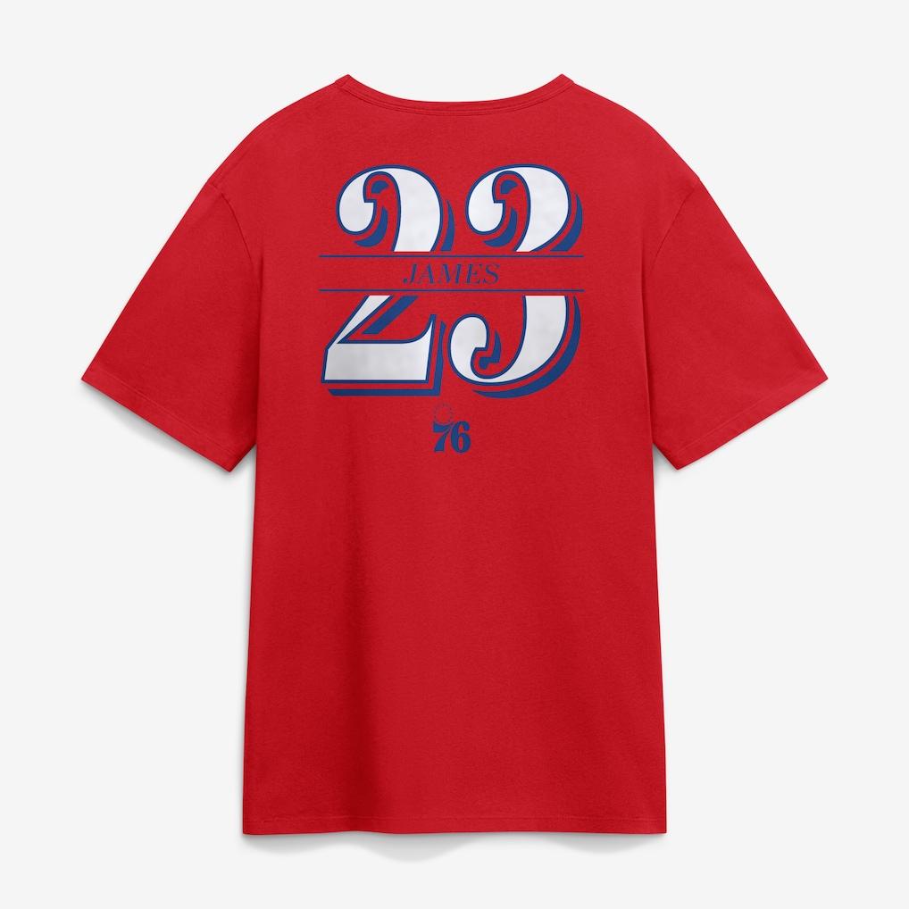 LeBron James Stagione 26-27 Philadelphia 76ers Maglietta Nome e Numero Uomo Donna Oversize Allenamento Sportiva Manica Corta Abbigliamento Femminile Maschile