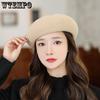 Autumn and Winter Women's Beret Solid Color Hat Outdoor Travel Japanese Painter Hat Fashion Beret Hat