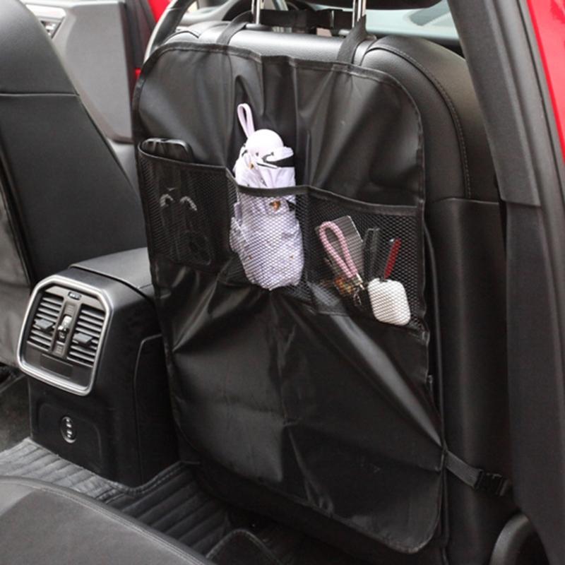 Car Seat Protector Auto Seat Back Covers Kick Mat Protect from Dirt Mud Water Resistant Kick Protector with Pockets