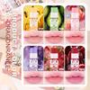 6Pcs Fresh Fruit Roll-On Lip Balm Moisturizing Clear Transparent Lip Oil Long Lasting Hydrating Lip Gloss Woman Makeup Cosmetics
