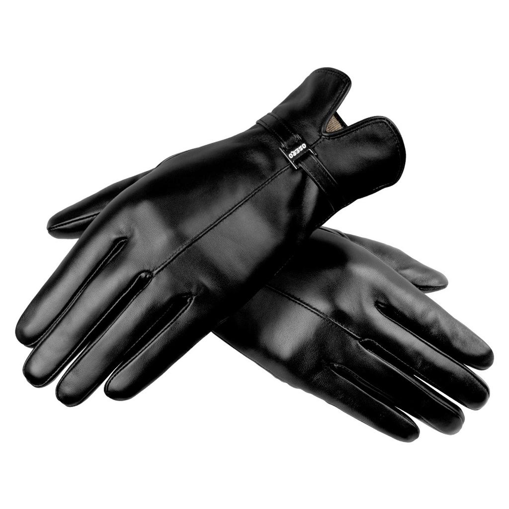 Russian Winter Ladies Sheepskin Gloves Touch Screen Plus Velvet Warm Driving Genuine Leather Glove Gift Box Annual Meeting Benefits
