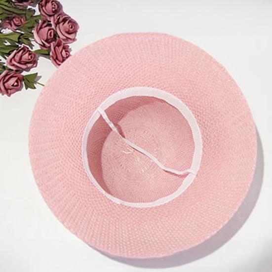 Summer Beach Cap Sun Hat for Woven Floppy Wide Brim Bucket