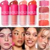 Mushroom Head Pink and Tender Girlish Blush Natural Brightening Contour Liquid Blusher Long Lasting Non Fading Contour Cosmetics Face Cheek Makeup