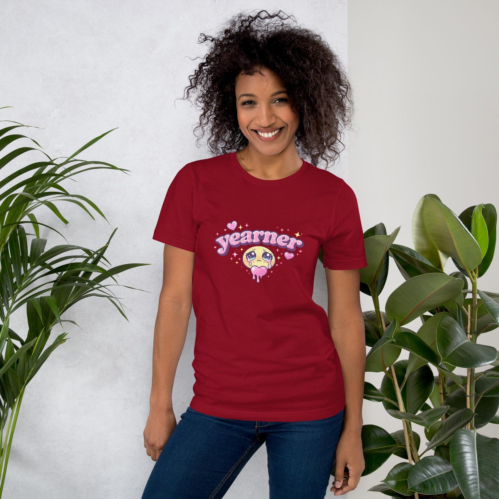 Yearner Baby Tee, Funny Y2K Graphic T-Shirt S