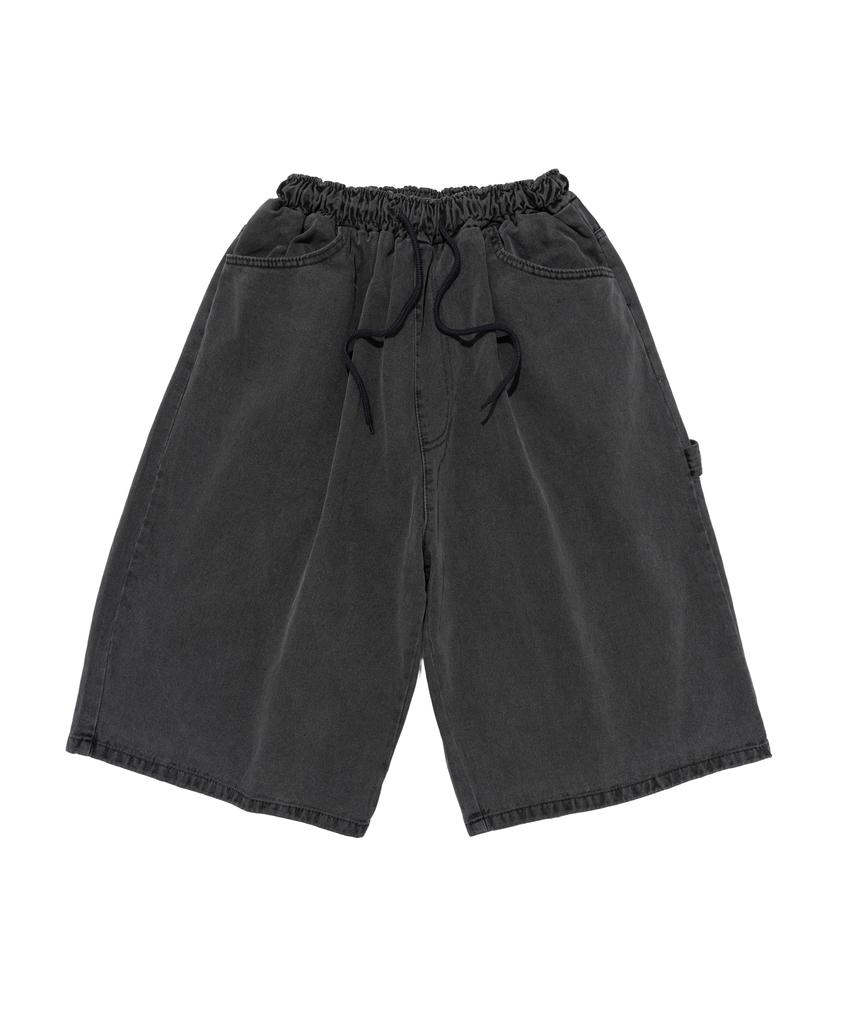 CARGOBROS Dirty Washed Carpenter Bermuda Pants (Charcoal)