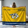 Nashville Predators Print Flannel Blanket High Quality Warm Comfortable Cover for All Seasons Perfect for Gifts Home Decor
