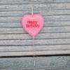 New Cute 5-pack Heart-shaped Letters Happy Birthday Candles Valentine's Day Pink Small Love Candles
