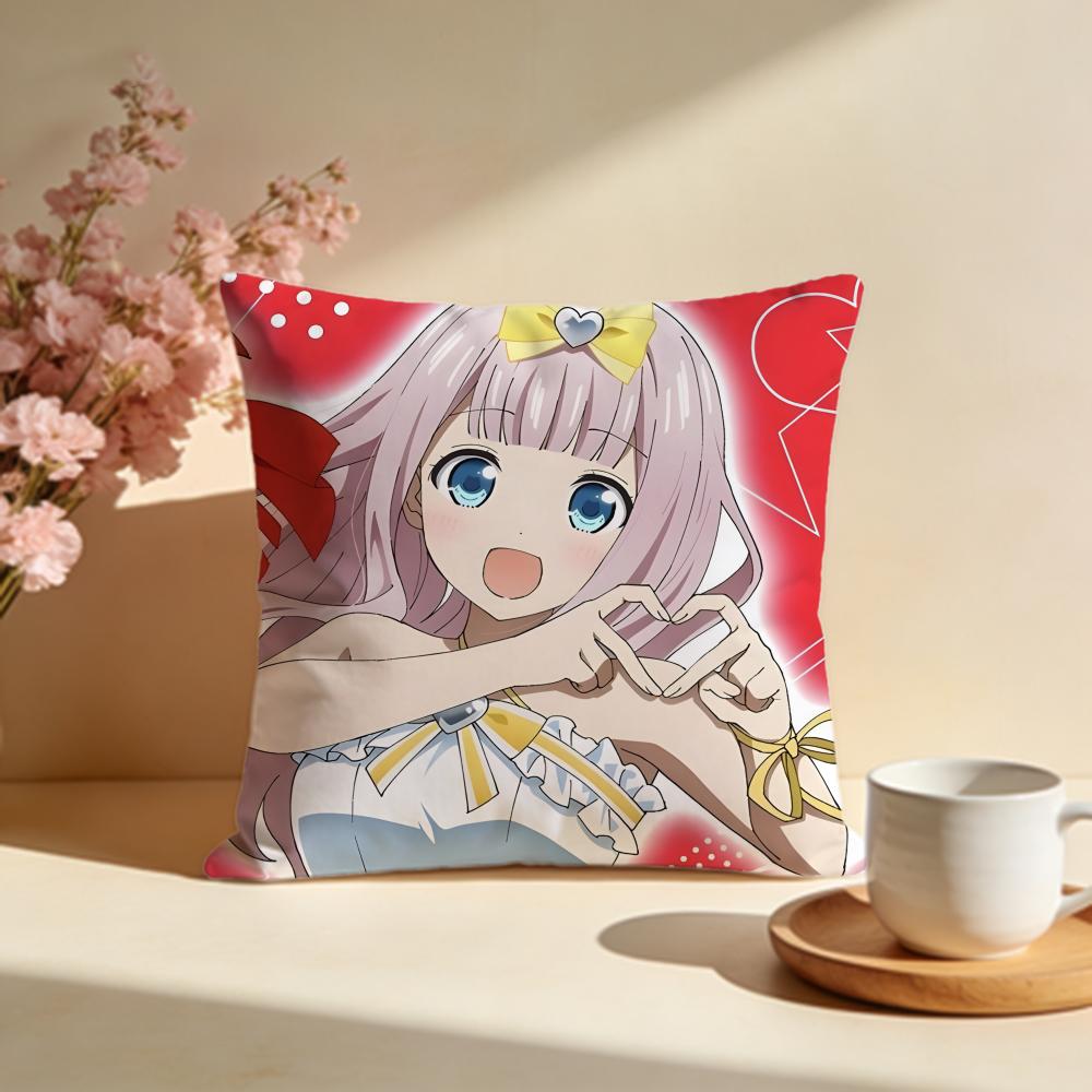 Stylish KKaguyasama Love Is Warable Cushion Cover Stylish Washable Pillow Cover Ideal for Couch Bedroom Car Decoration