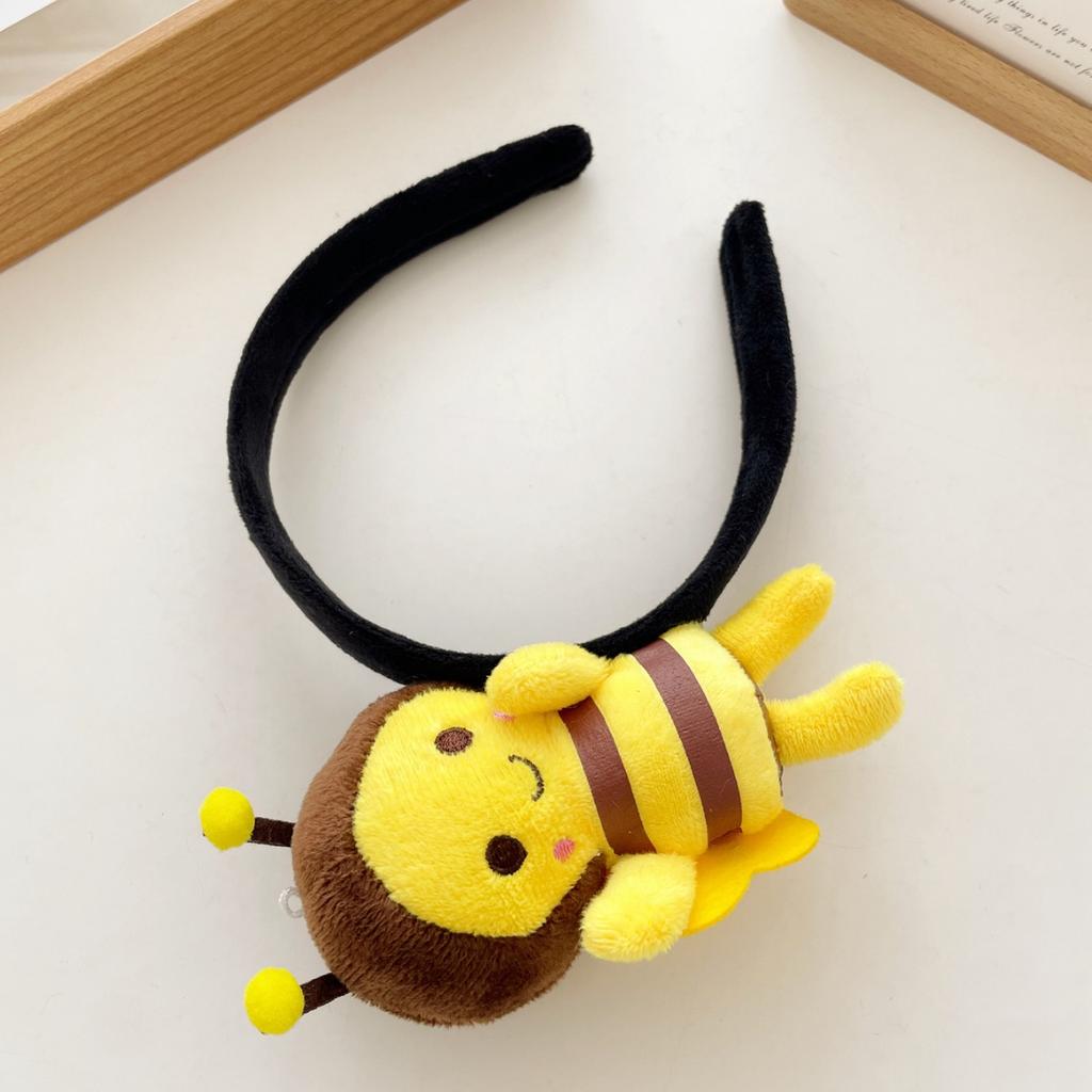 Cute bee doll hairband little bee face washing headband sweet girl headwear child hair accessories funny hairpin female