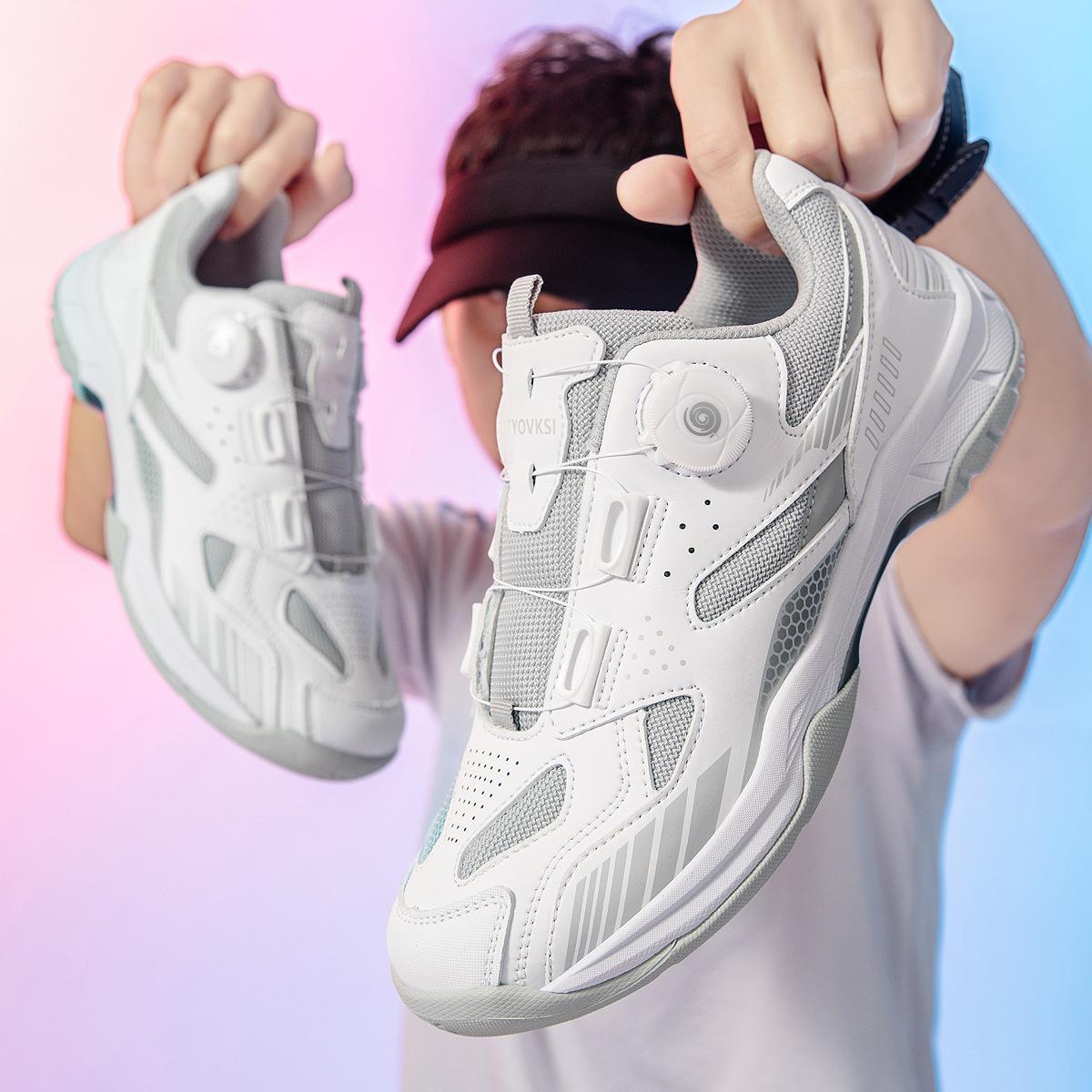 

Кроссовки для бадминтона Spot мужские и женские профессиональные тренировочные дышащие нескользящие амортизирующие вращающаяся пряжка кроссовки для настольного тенниса обувь Jinjiang 45