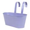Detachable Double Hook Elliptical Flowerpot Balcony Railing Fence Dual-purpose Hanging Metal Flowerpot Bucket