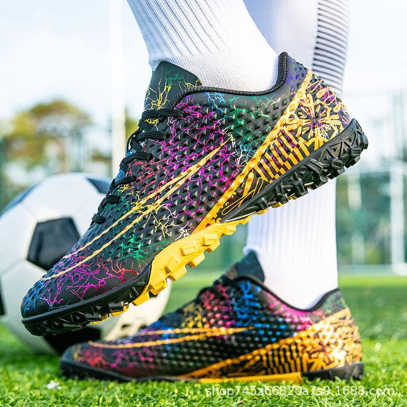 2025 Professional Football Shoes Men's Long Nails TF Broken Nails Youth Grass Game Training Sports Shoes Autumn Non-slip