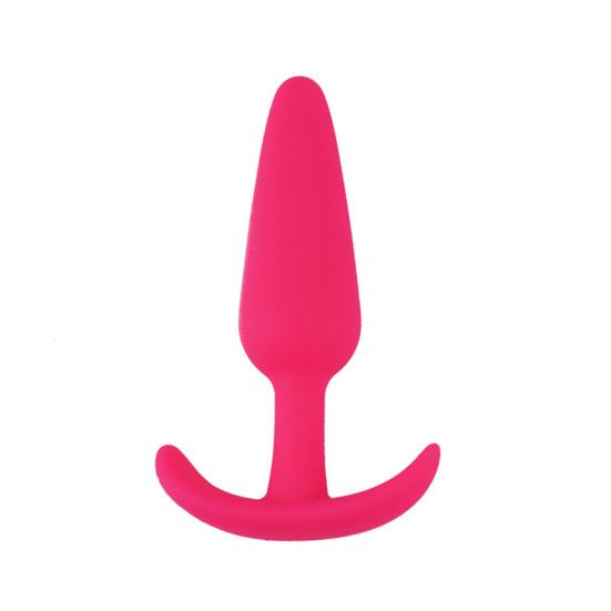 Sex Toys Silicone Hygienic Anal Plug Skin-friendly Smooth Surface Boat Hook Shape Butt Plug for Couples