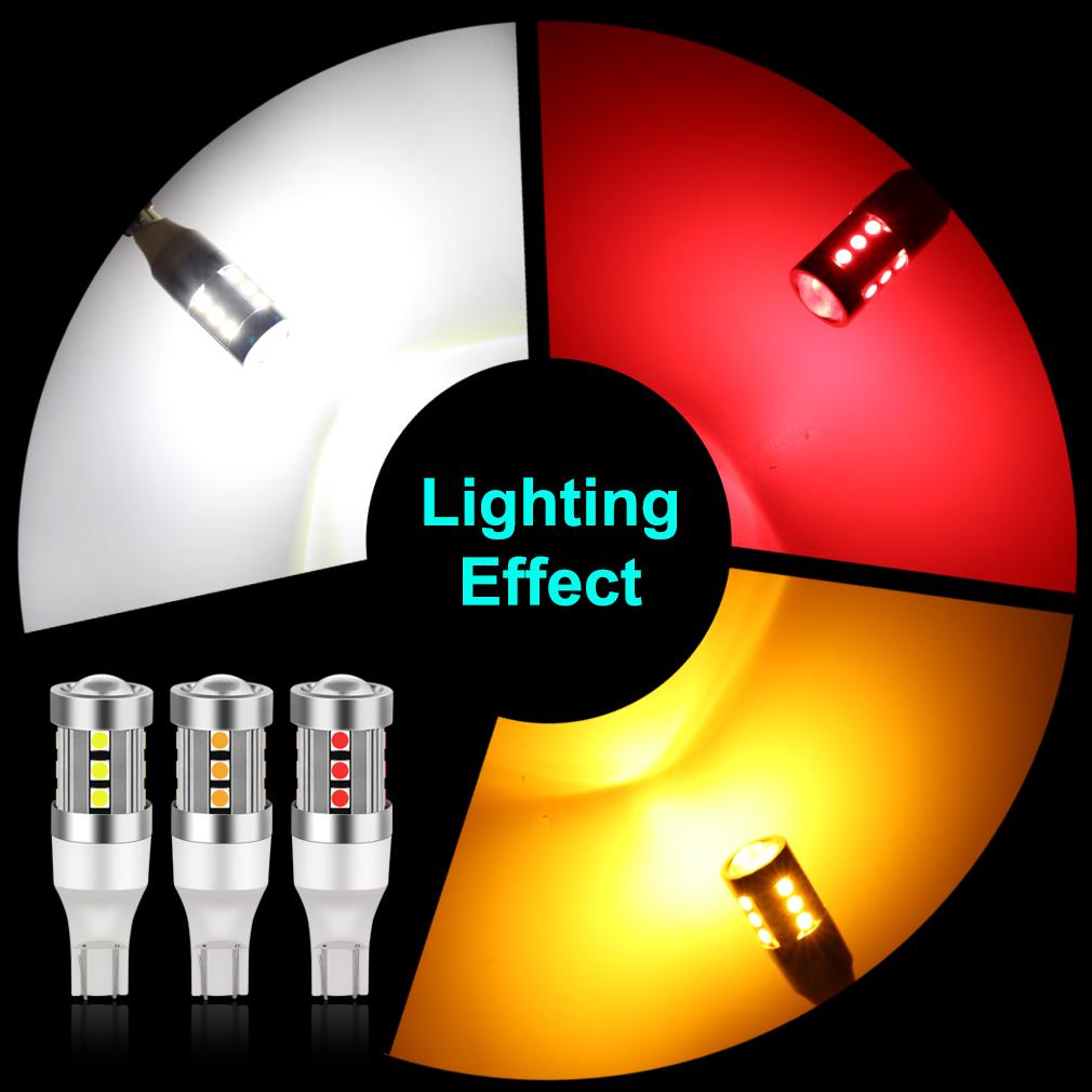 2Pcs W16W LED 912 921 T15 LED Bulbs 15SMD 3030 Chips 920 Lamp Car Backup Reverse Lights Super Bright 6000K 12V Auto Lamp
