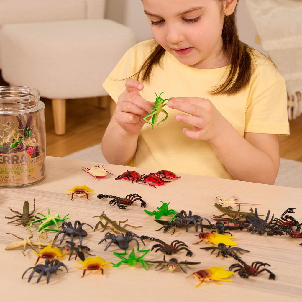 Terra Insect World 60 Figures in 12 Insect Toys for Ages 3 and Authentic Assortment, Species, Up,