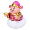 Caishen Statue Solar Powered Auto Shaking Tsai Shen Yeh Figurine Wealth Fortune Statue for Home Store   Car