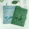 Customizable PU Leather Anti-Magnetic Passport Holder with Magnetic Buckle and Enterprise Logo