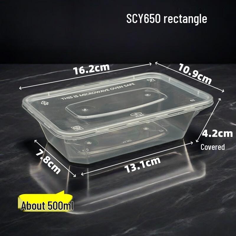 MOLUONA Einweg-Rechteckige Takeout-Lebensmittelbehälter