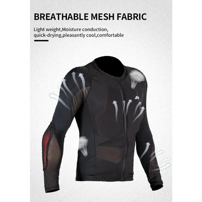 Giacca Morbida Corazzata da Motociclista Uomo Estiva CE Livello 2 Abbigliamento Body Armor Moto Protezione Motocross Maschile Equipaggiamento Protettivo da Equitazione