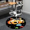 Space Invaders,Pixel Art Chair Mat Round Rug Office Carpet, Machine Washable, Non Slip, Suitable for Living Rooms, Bedrooms