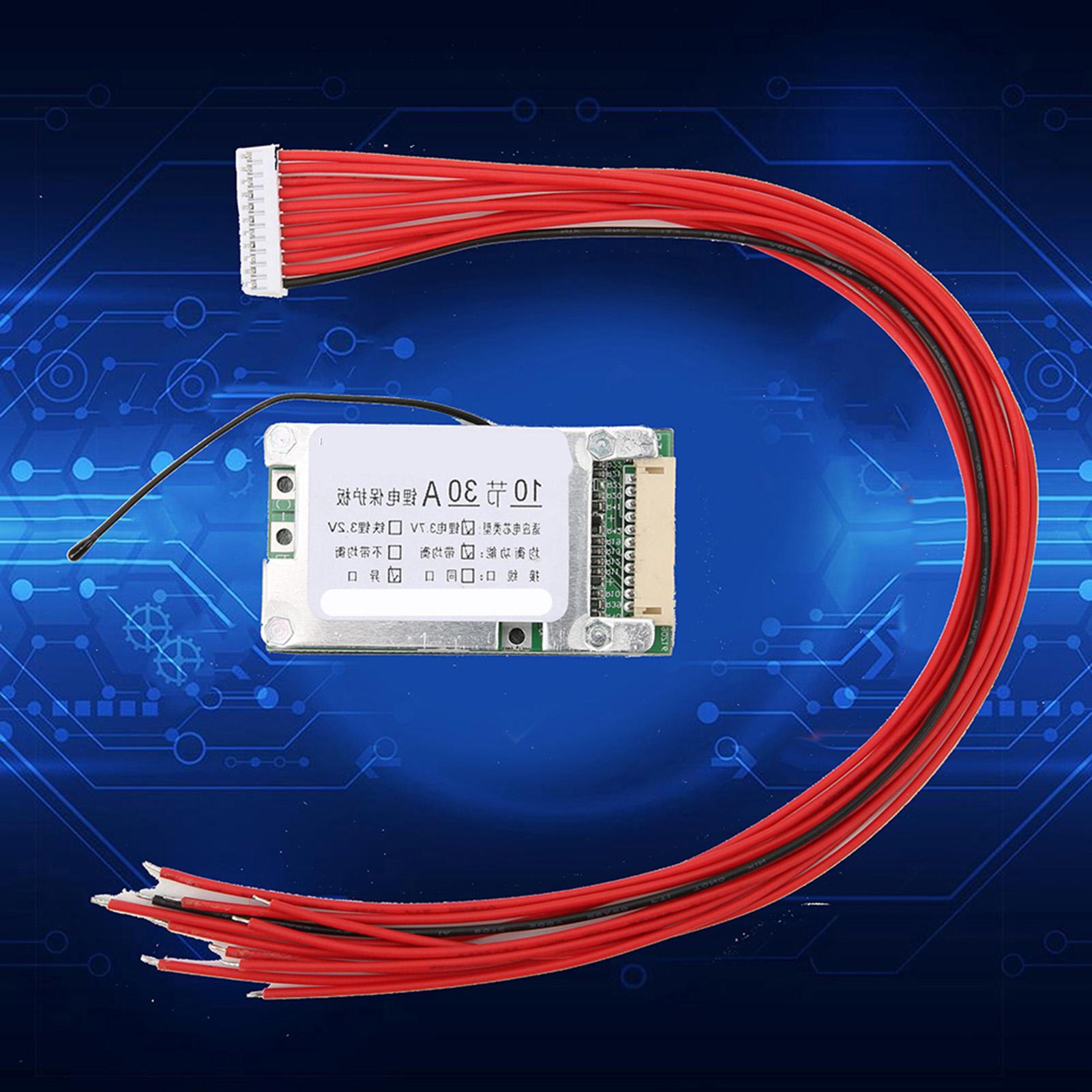 

10S 36V 30A Lion Cell 18650 Захист батареї BMS PCB Плата з функцією балансу