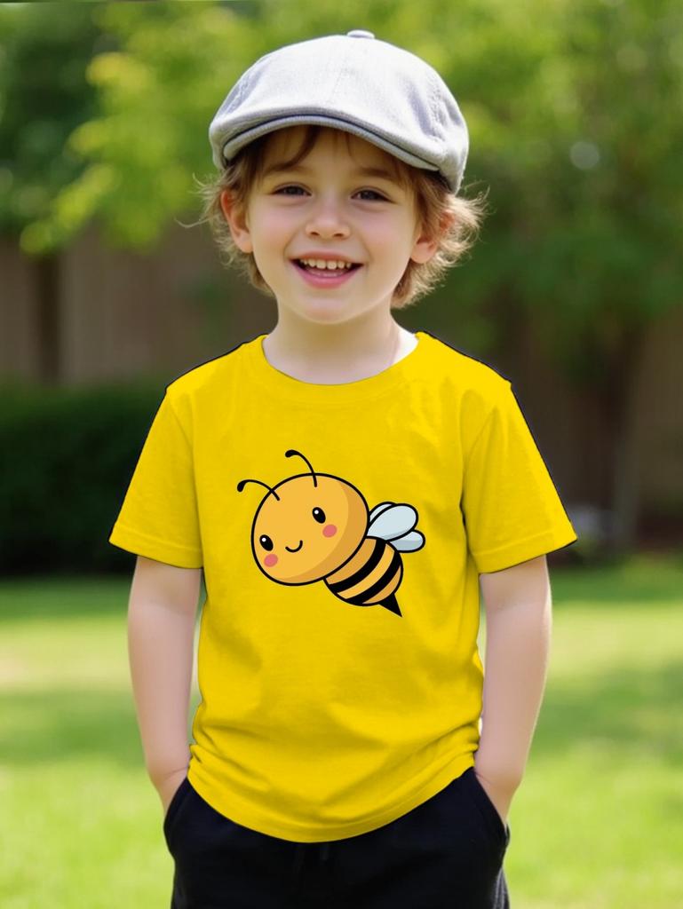 Nuovi Animali T-shirt a Maniche Corte Ape Carina Stampa 3D Abbigliamento Casual Comfort T-shirt per Esterni T-shirt Asciugatura Rapida per Bambini